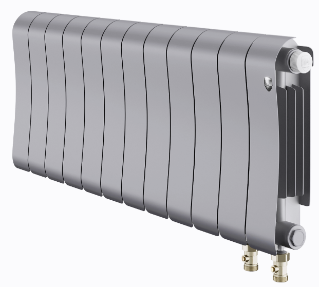 Радиатор биметаллический Royal Thermo Infinity 300 Silver Satin VR80 - 12 секц.